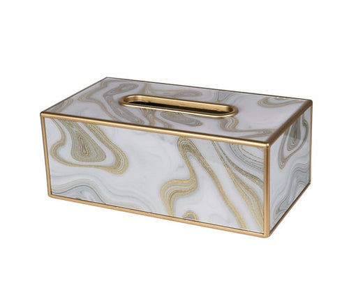 Golden Marble Tissue Box